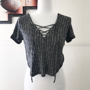 Grey crop top